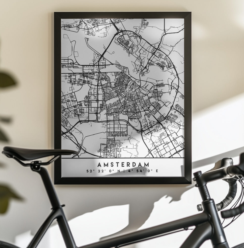 Black Maps 03 - Poster / Art Print - interiör