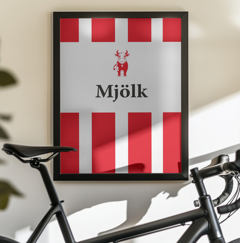 Mjölk Röd - Poster / Art Print - interiör