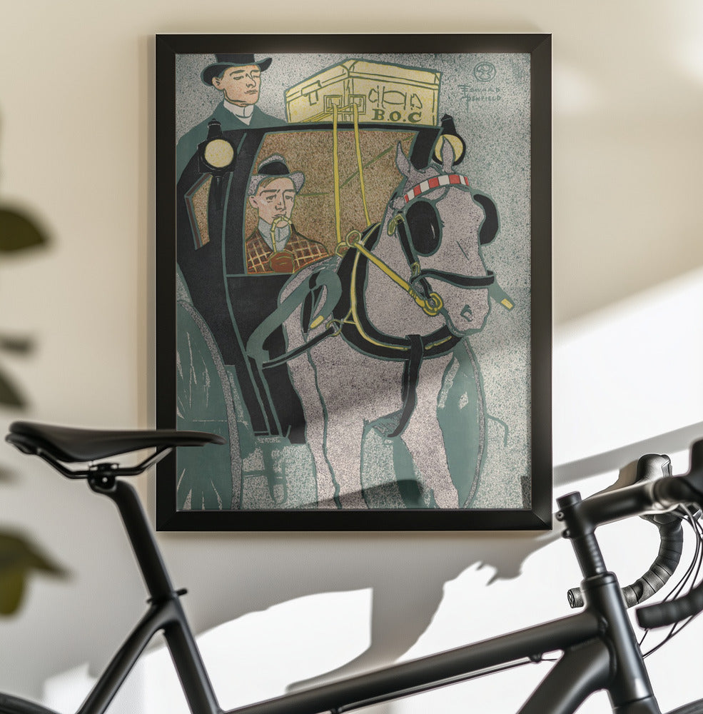 Man In Carriage (1896) - Poster / Art Print - interiör