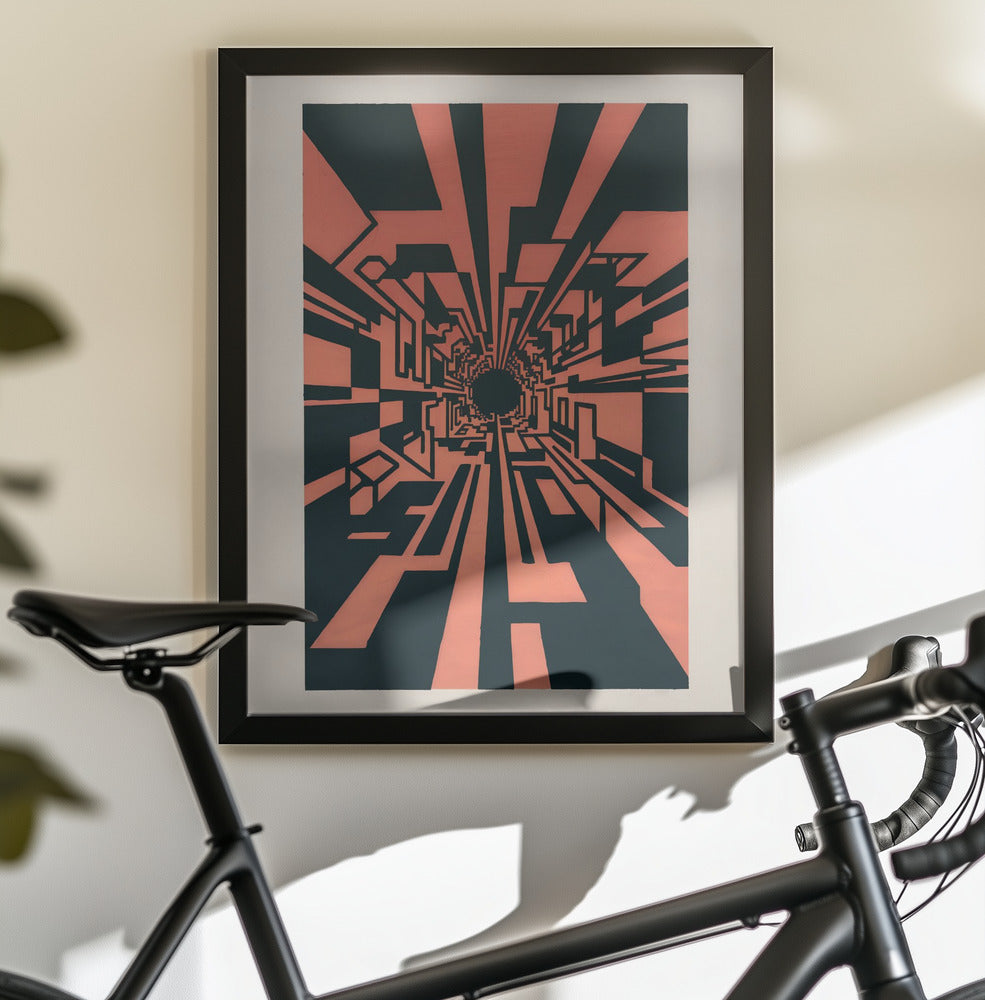 Square Warp Hole - Poster / Art Print - interiör