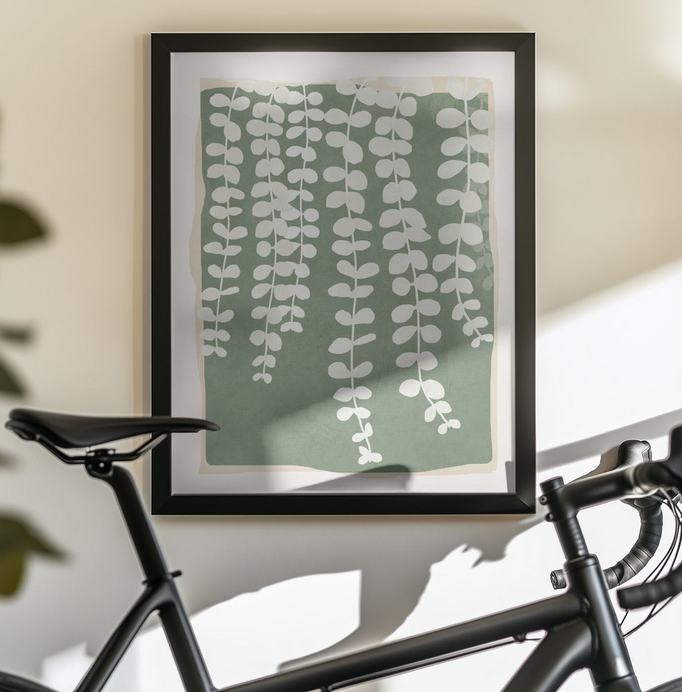 Minimal Abstract Leaves 2 - Poster / Art Print - interiör