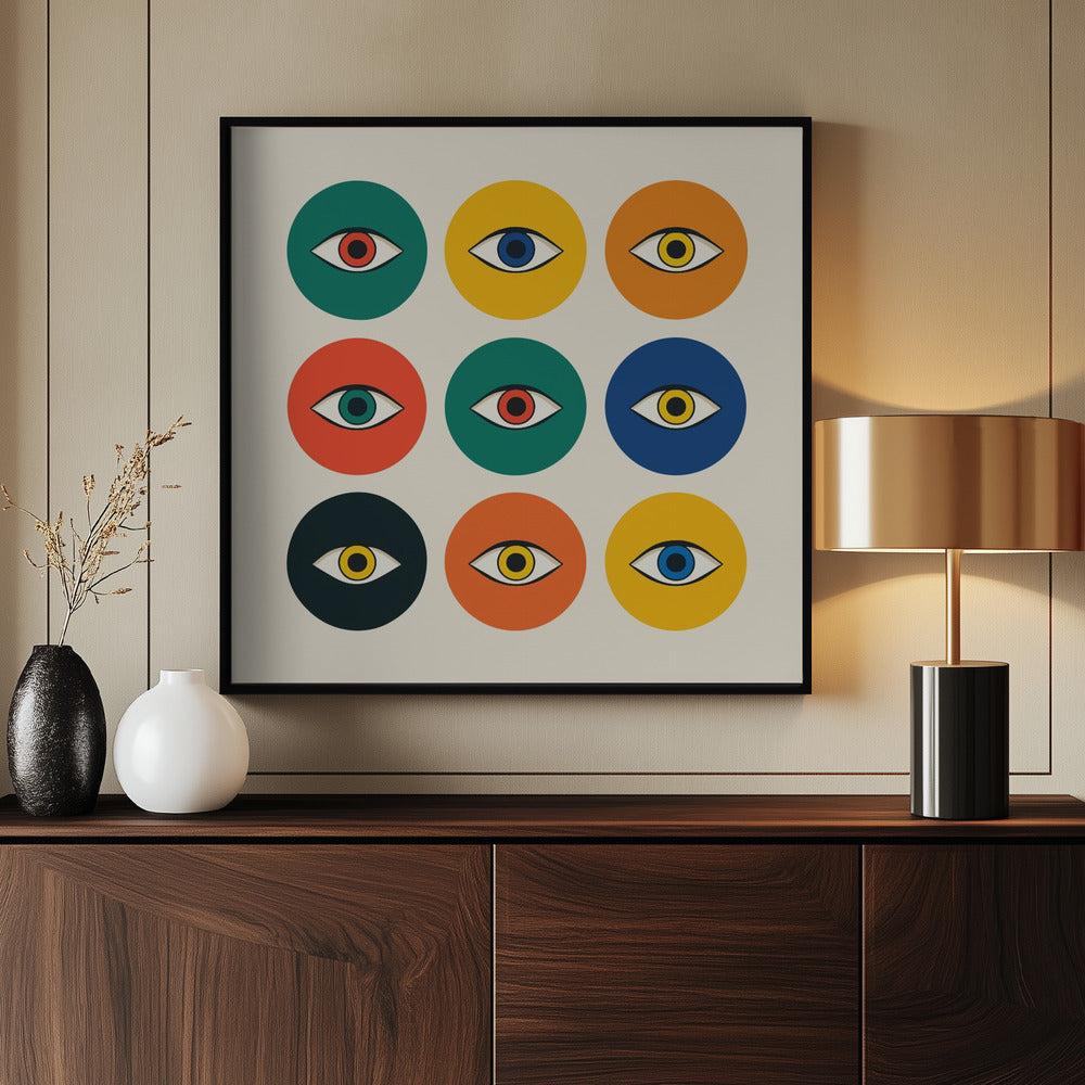 Nine Eyes - Poster / Art Print - interiör