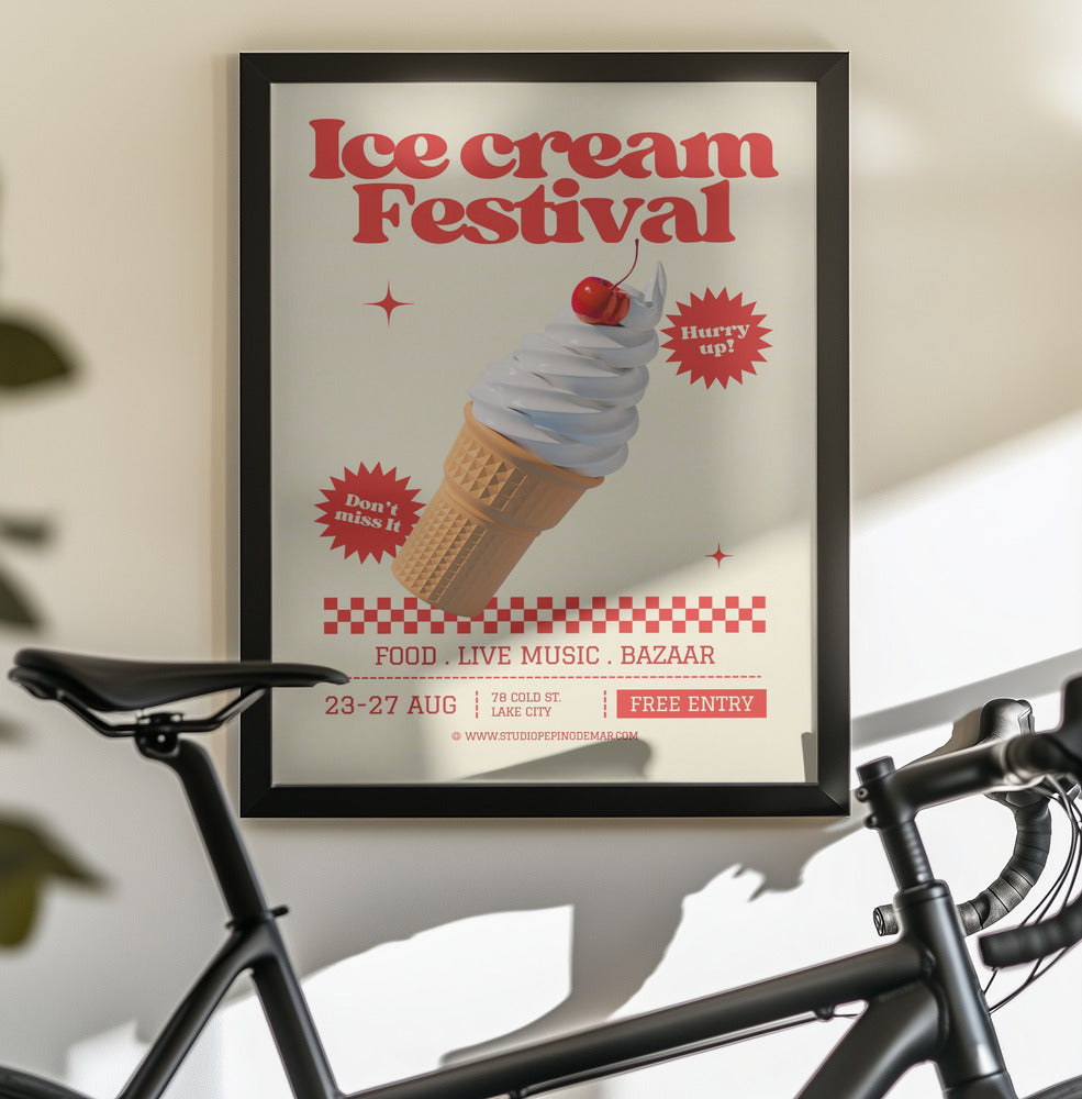 Ice Cream Festival - Poster / Art Print - interiör