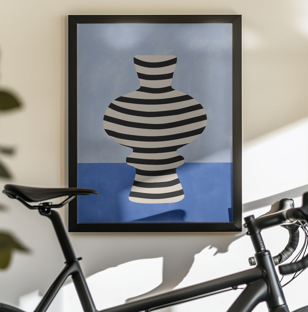 Striped Vase Illusion - Poster / Art Print - interiör