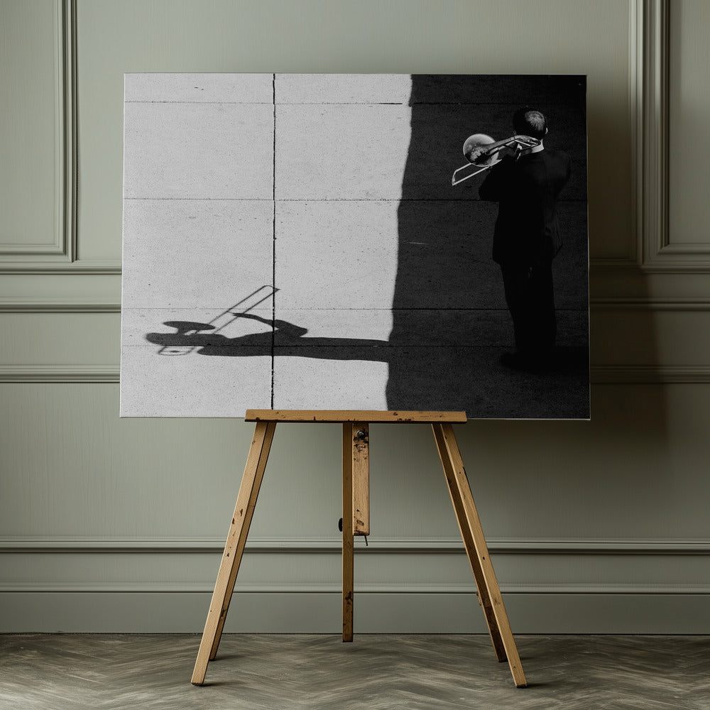 Trombone player - Poster / Art Print - interiör