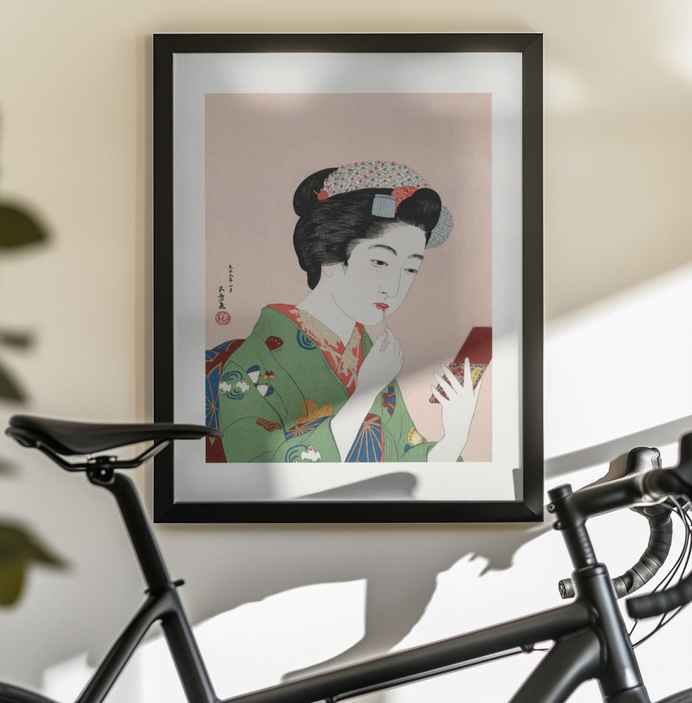 Woman Applying Rouge (1920) - Poster / Art Print - interiör