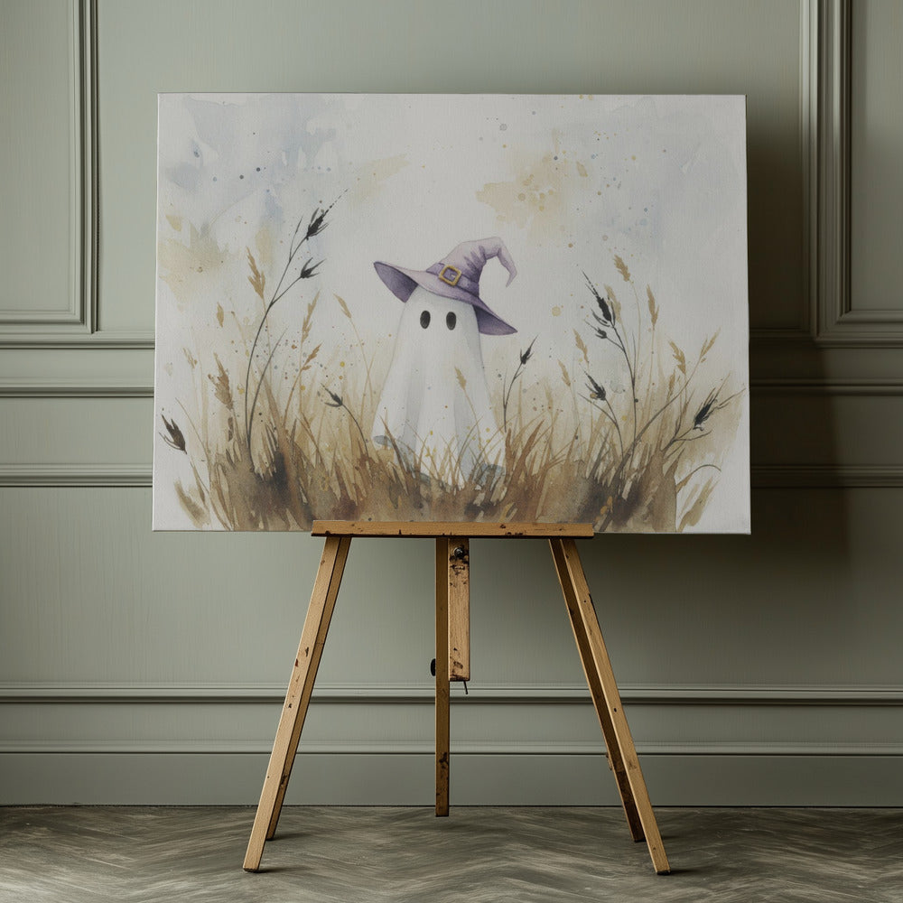 Cute Halloween Ghost - Poster / Art Print - interiör