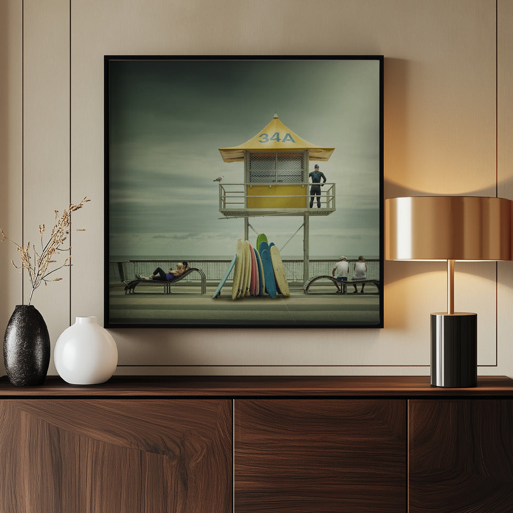 The life guard - Poster / Art Print - interiör