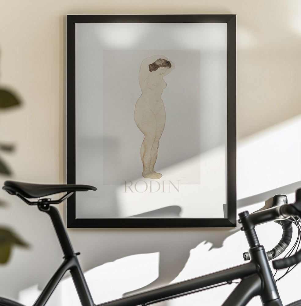 Nude, Standing With Hands On Head - Poster / Art Print - interiör