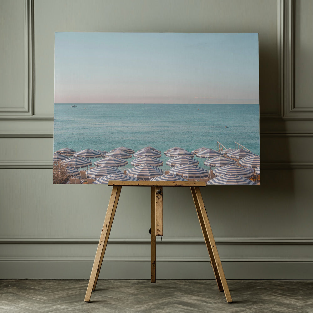 Riviera Beach Umbrellas - Poster / Art Print - interiör
