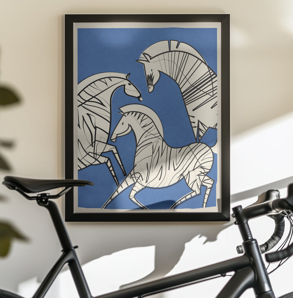 Abstract Zebras - Poster / Art Print - interiör