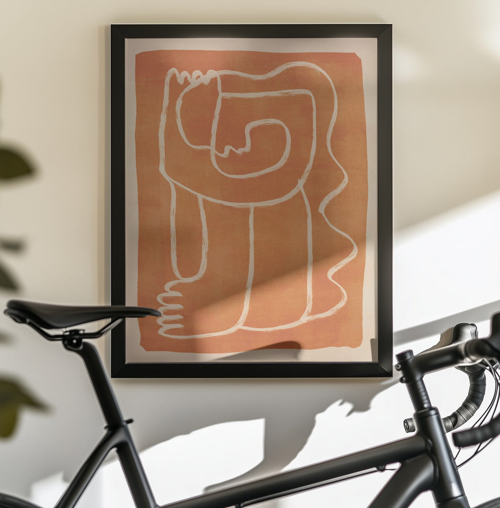 Abstract Line Art Figure - Poster / Art Print - interiör