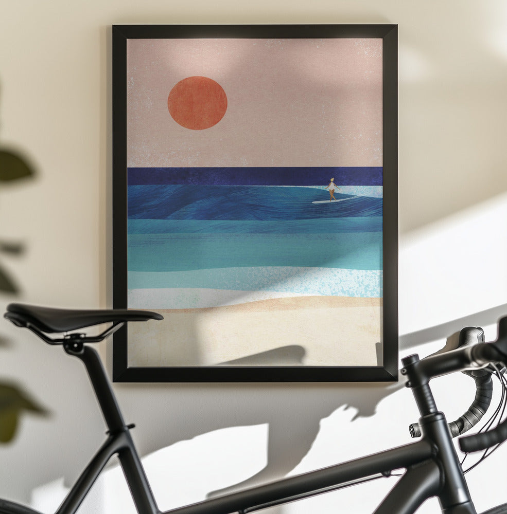 Surf Girl - Poster / Art Print - interiör