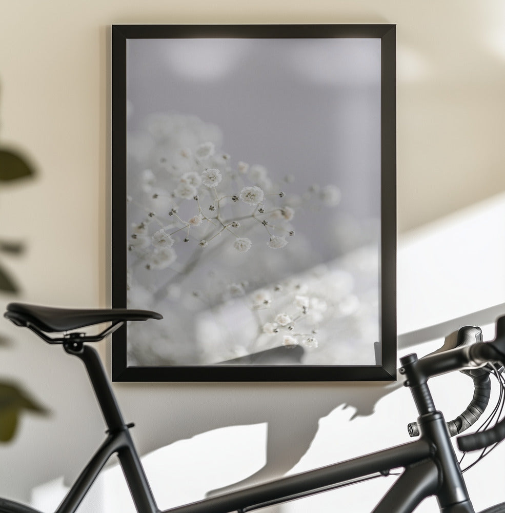 White Breath Flowers - Poster / Art Print - interiör