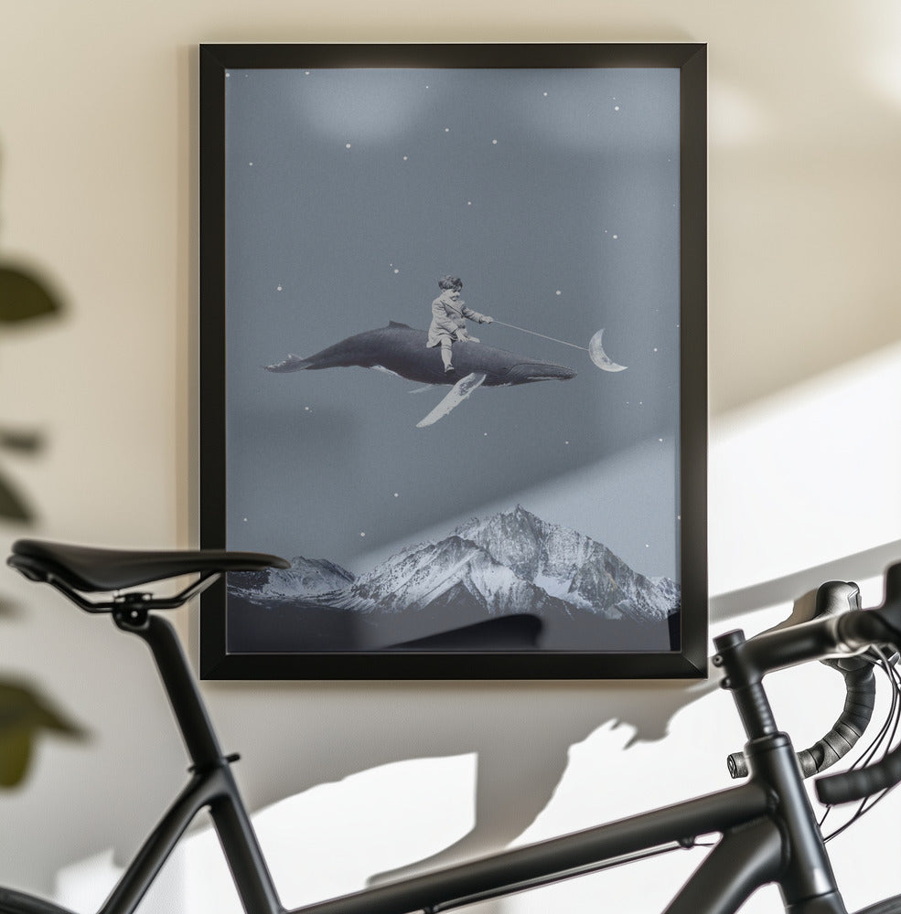 Aim for the moon - Poster / Art Print - interiör