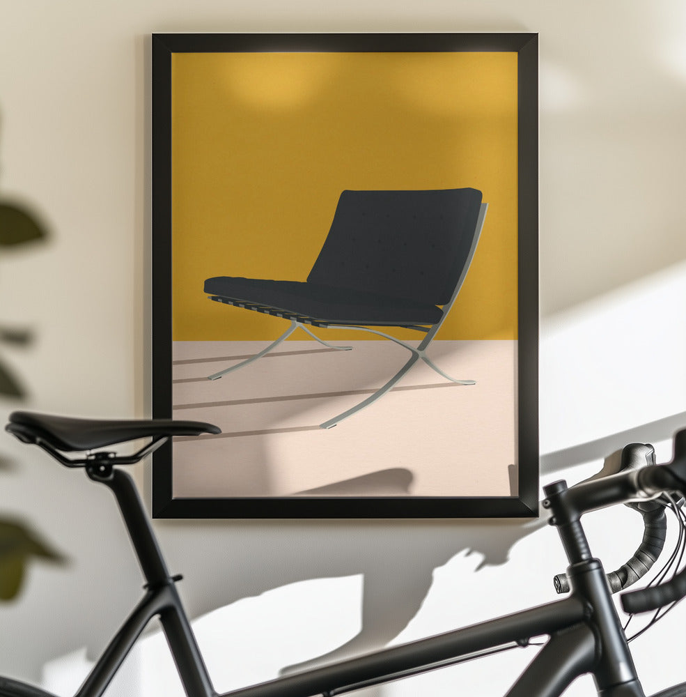 Barcelona Chair By Mies Van Der Rohe - Poster / Art Print - interiör
