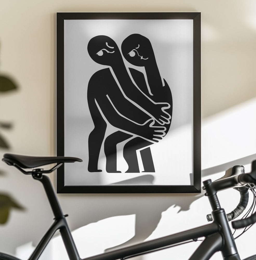 Abstract Hug No 1 - Poster / Art Print - interiör