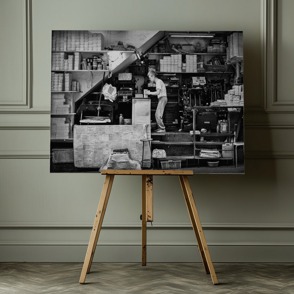 A small old printing shop - Poster / Art Print - interiör