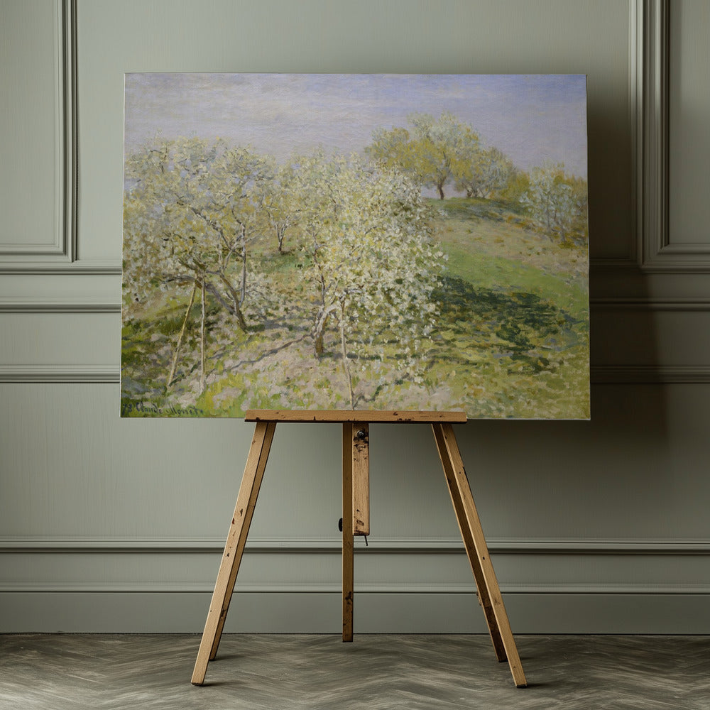 Spring (fruit Trees In Bloom) (1873) By Claude Monet - Poster / Art Print - interiör