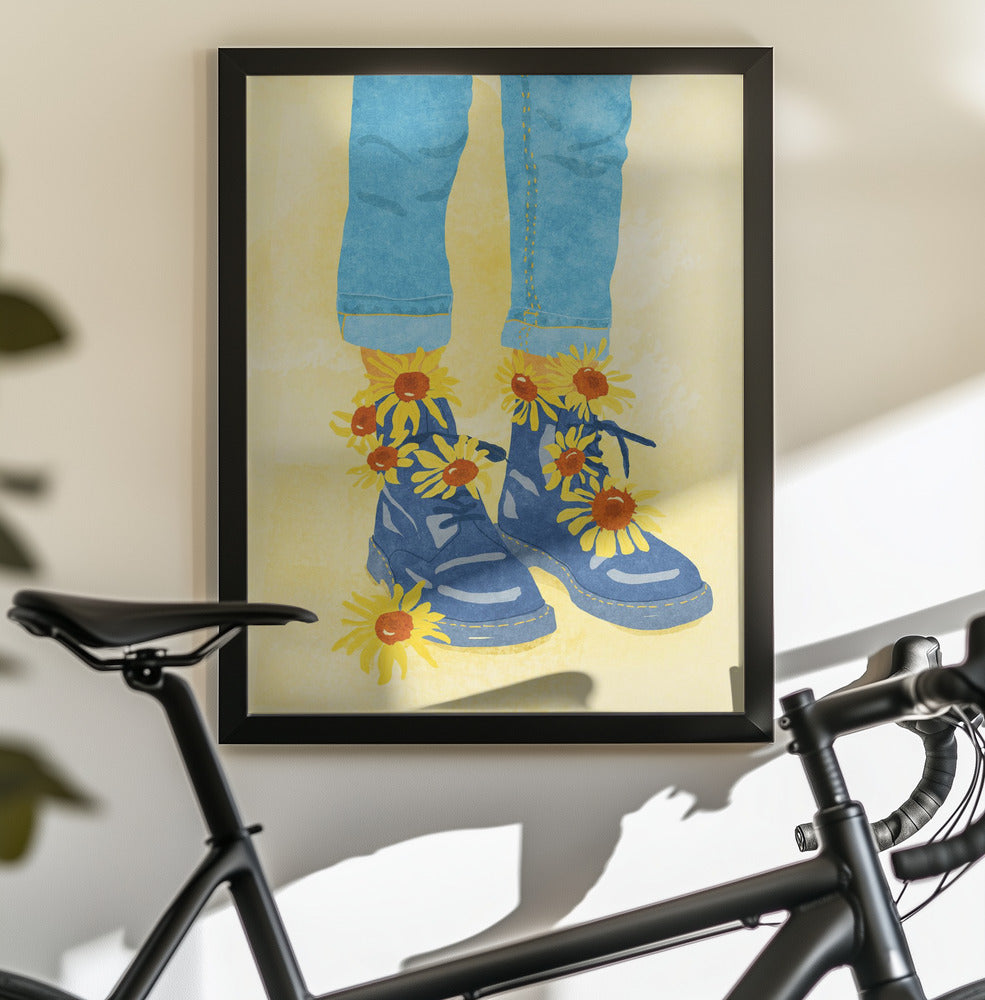 Sunflower Walk - Poster / Art Print - interiör