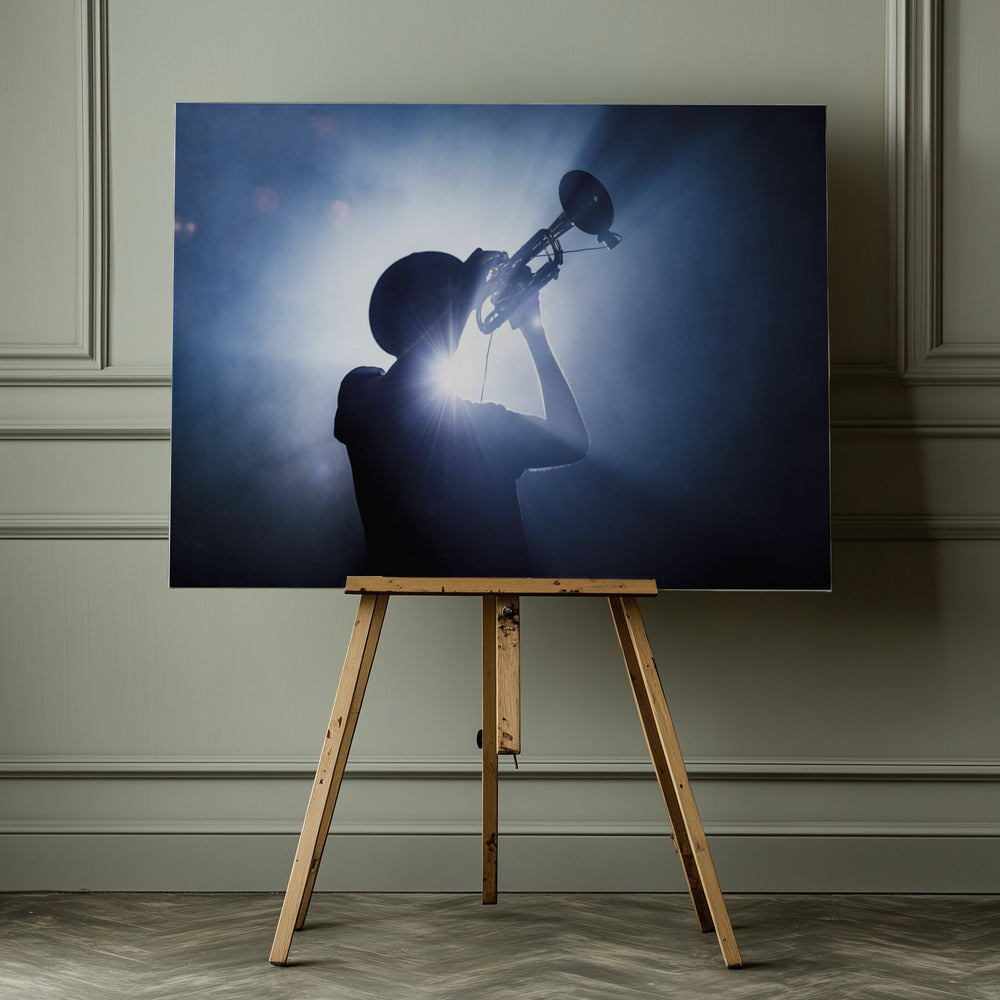 Trumpet Player - Poster / Art Print - interiör