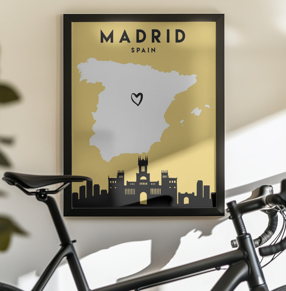 City Love Maps 44 - Poster / Art Print - interiör