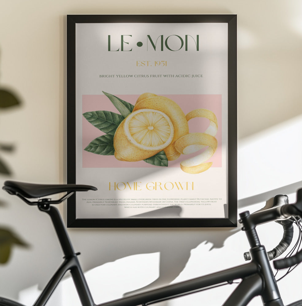 Lemon print - Poster / Art Print - interiör