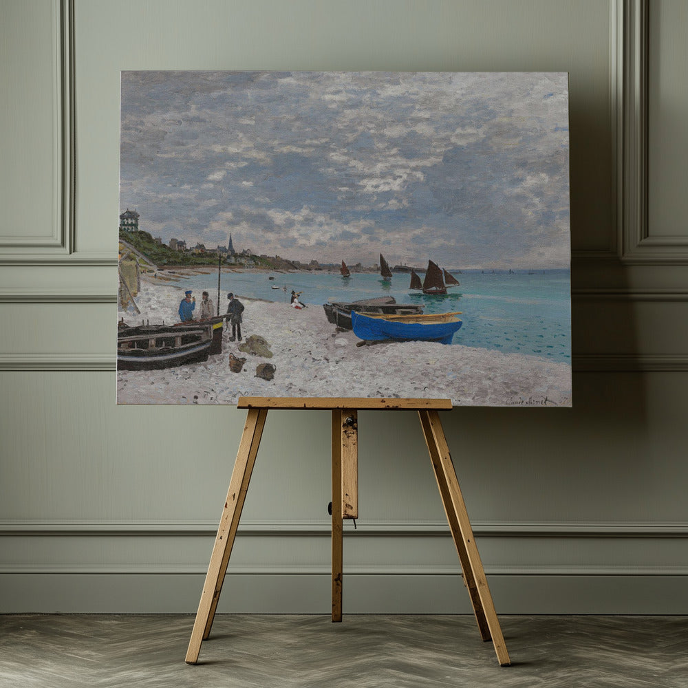 The Beach At Sainte Adresse (1867) - Poster / Art Print - interiör