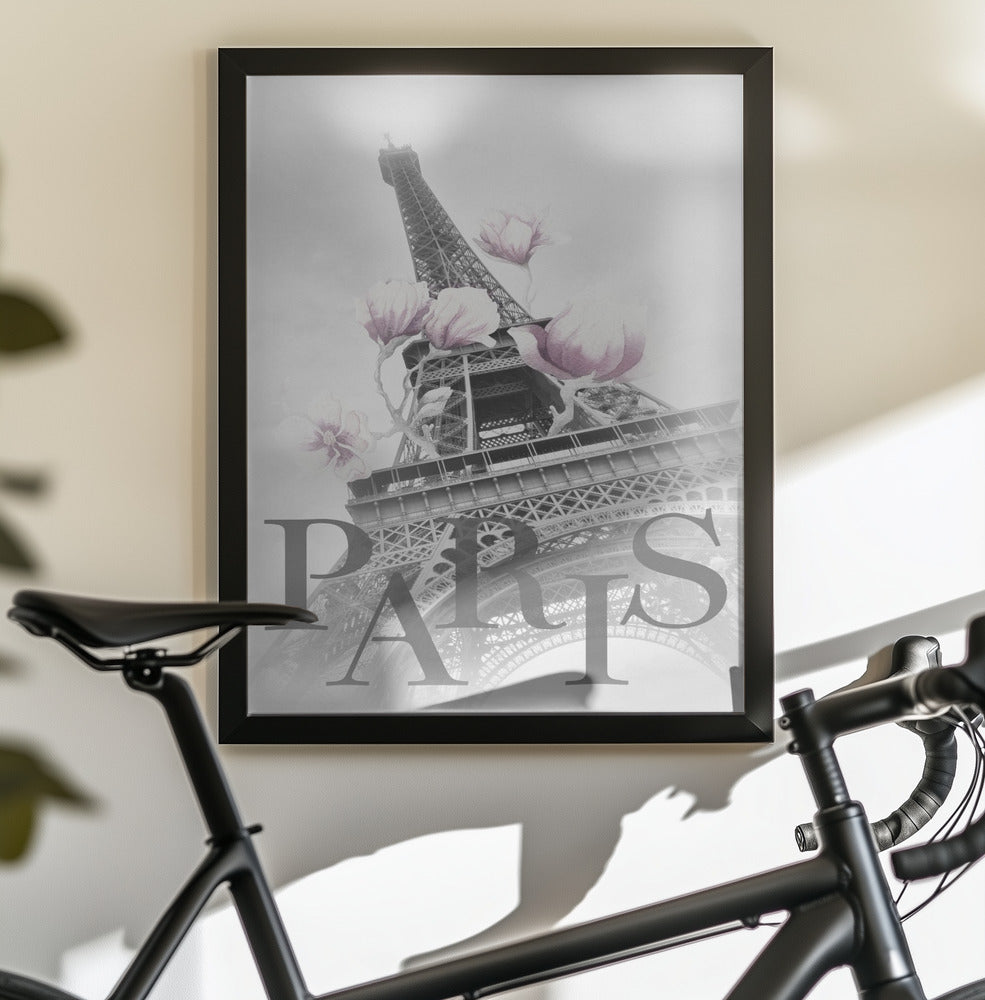 PARIS Magnolia Eiffel Tower - Poster / Art Print - interiör