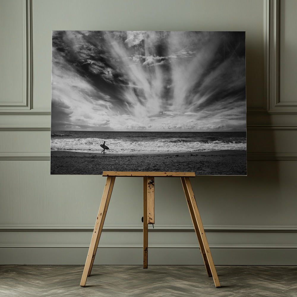 The loneliness of a surfer - Poster / Art Print - interiör