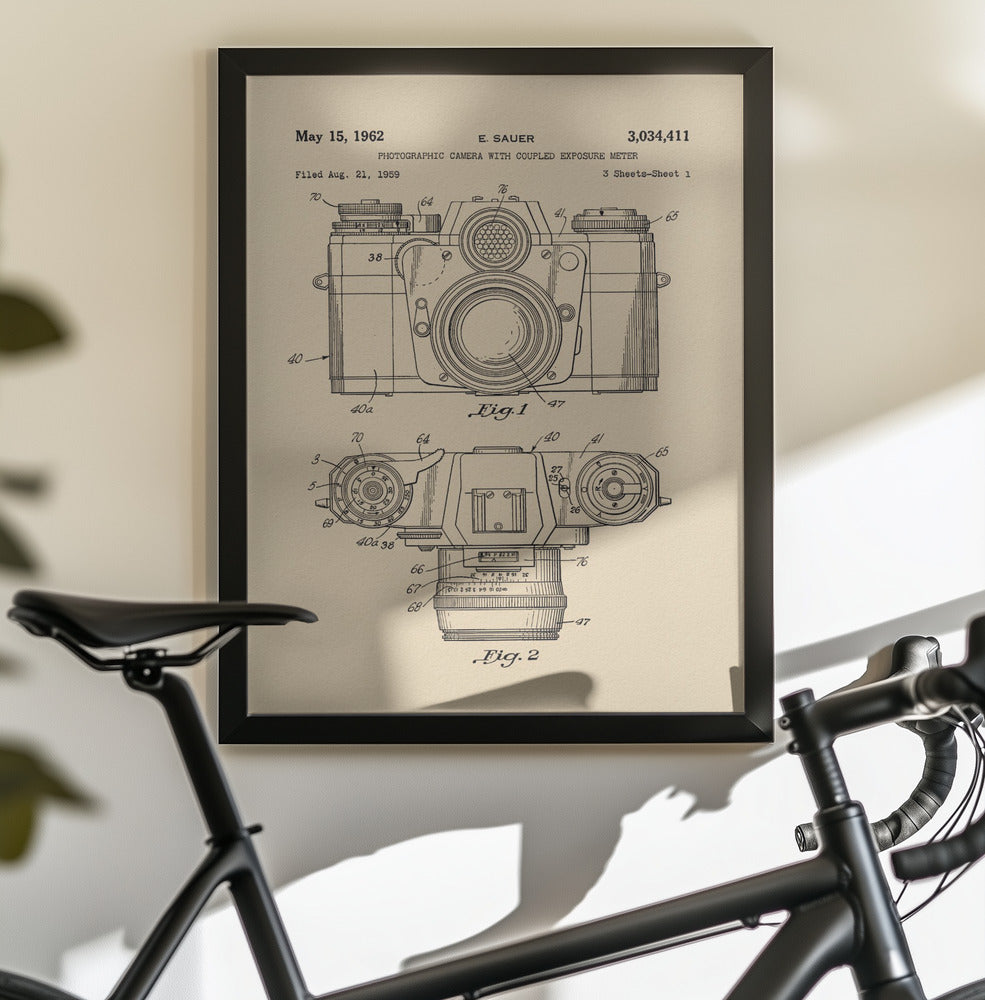Camera Patent 1962 - Poster / Art Print - interiör