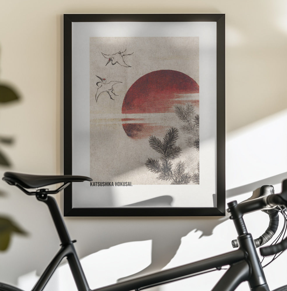 Birds and Sunset, From Album of Sketches (1814) - Poster / Art Print - interiör