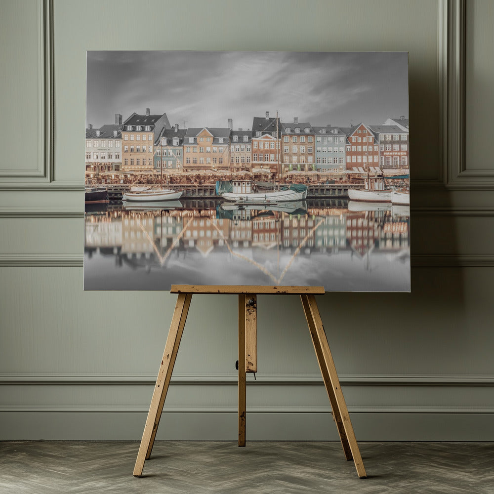 COPENHAGEN VINTAGE Nyhavn Idyllic Evening Impression - Poster / Art Print - interiör