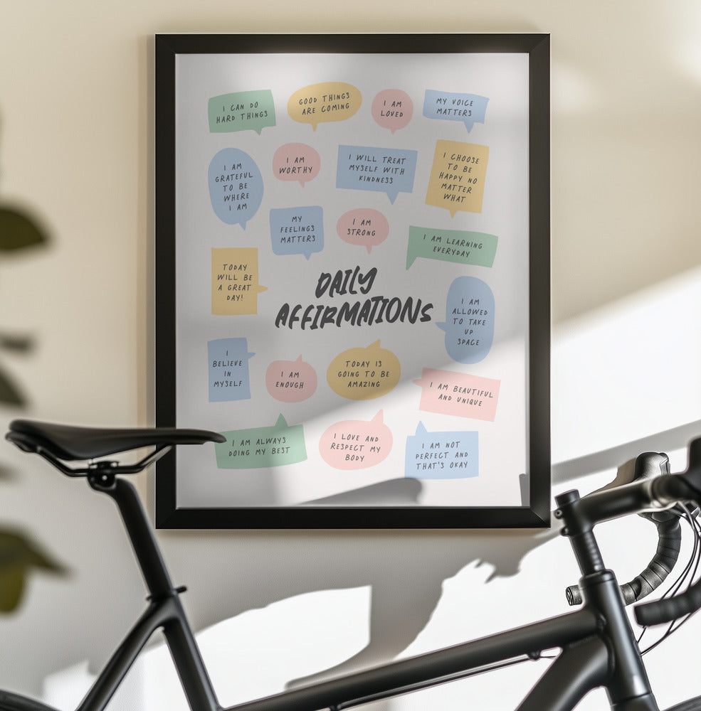 Daily Affirmations - Poster / Art Print - interiör