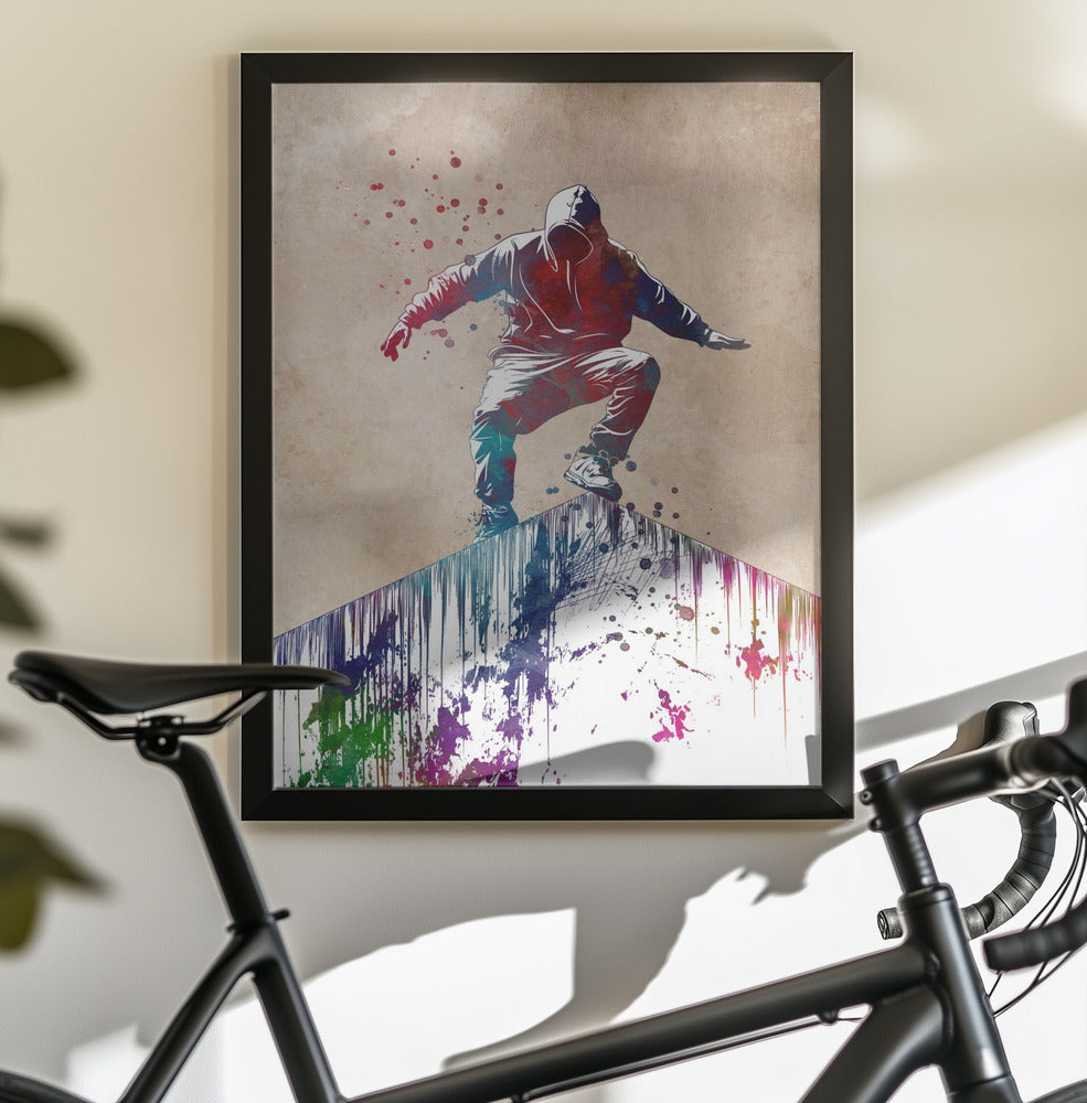 Parkour city sport art - Poster / Art Print - interiör
