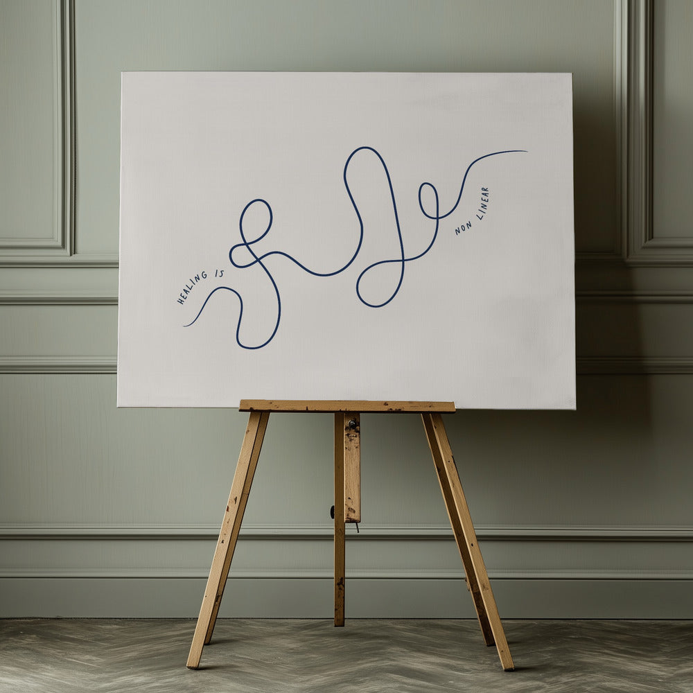 Healing Is Nonlinear - Poster / Art Print - interiör