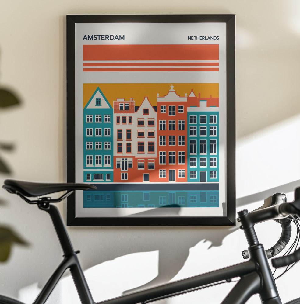 Amsterdam Travel Poster - Poster / Art Print - interiör