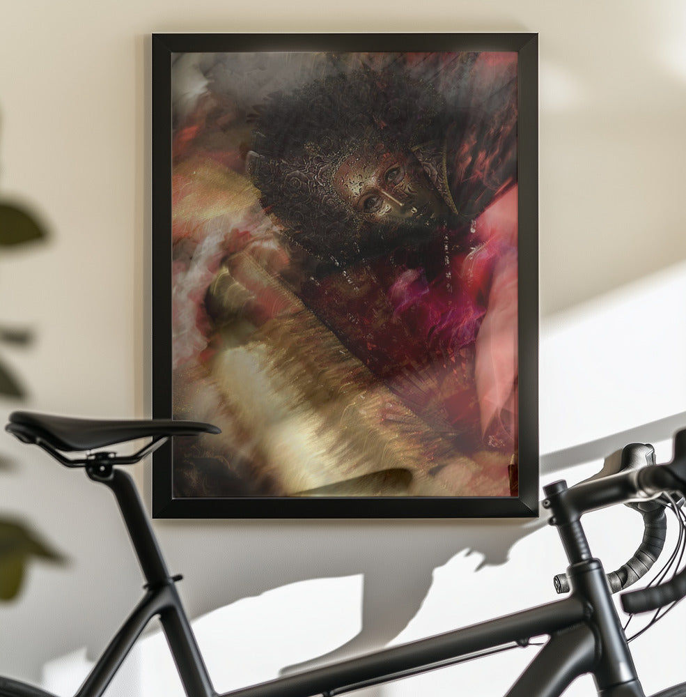 Gold in red - Poster / Art Print - interiör