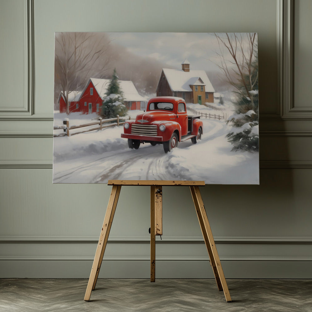 Christmas Truck - Poster / Art Print - interiör