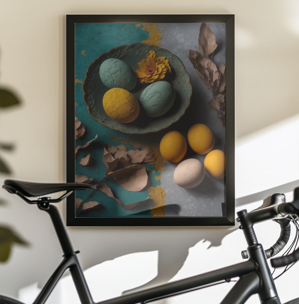 Yellow And Blue Eggs - Poster / Art Print - interiör