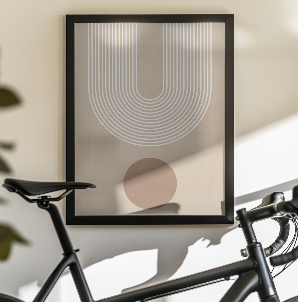 Beige Arc Poster No.3 - Poster / Art Print - interiör