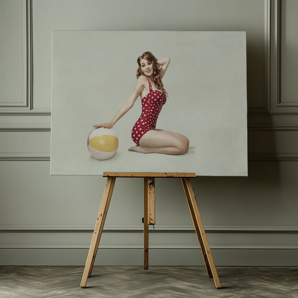 Beach Pin up - Poster / Art Print - interiör