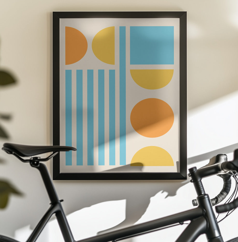 Bright Minimal Shapes Series #3 - Poster / Art Print - interiör