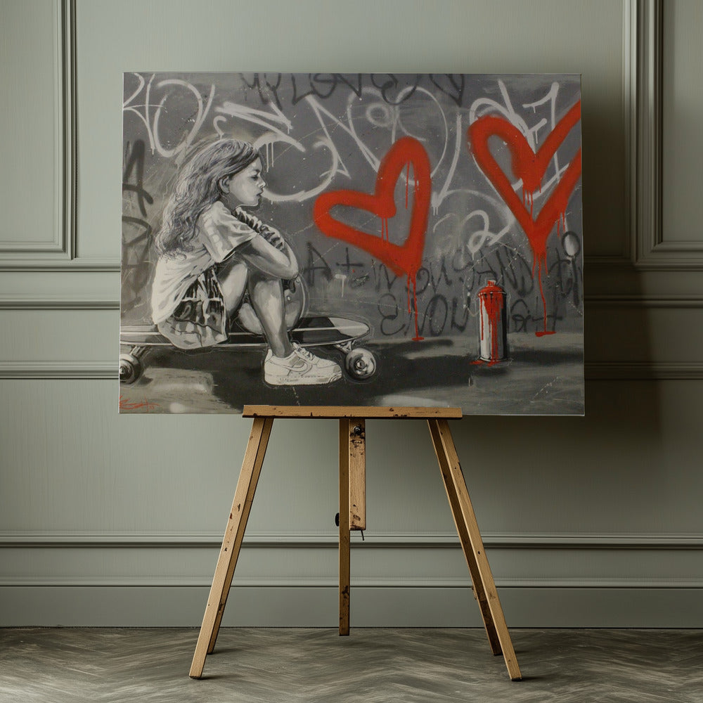 Skater's Dreamscape - You are enough - Poster / Art Print - interiör