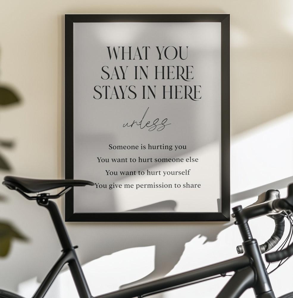 Saysherestayhere - Poster / Art Print - interiör