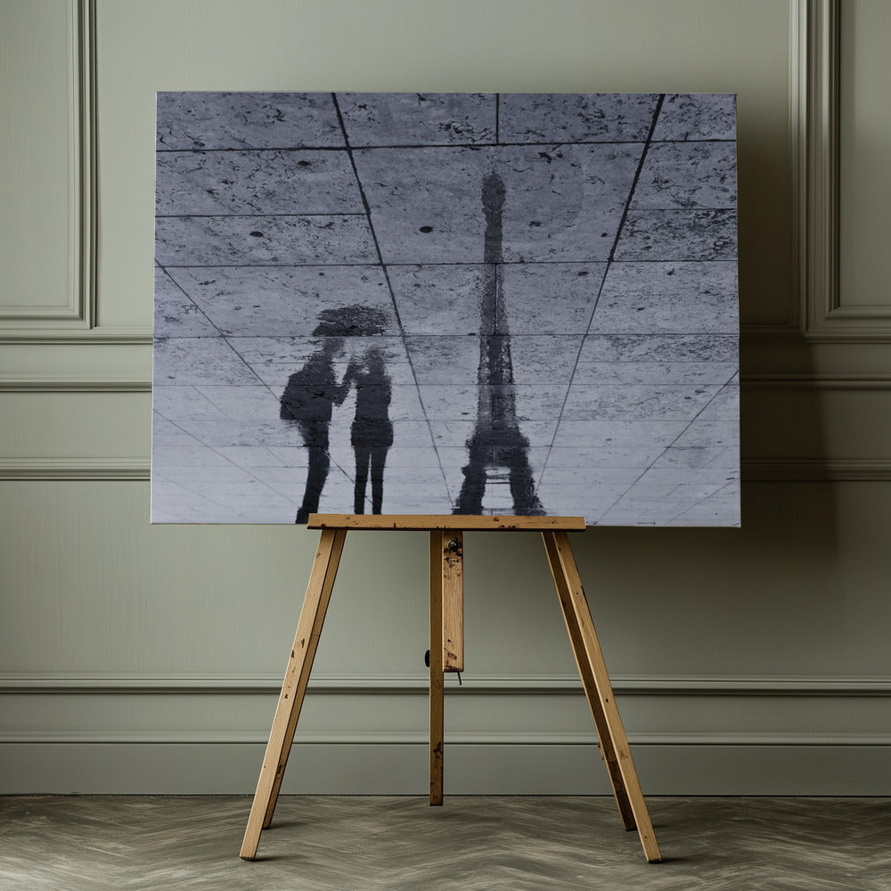 Under the Rain in Paris - Poster / Art Print - interiör