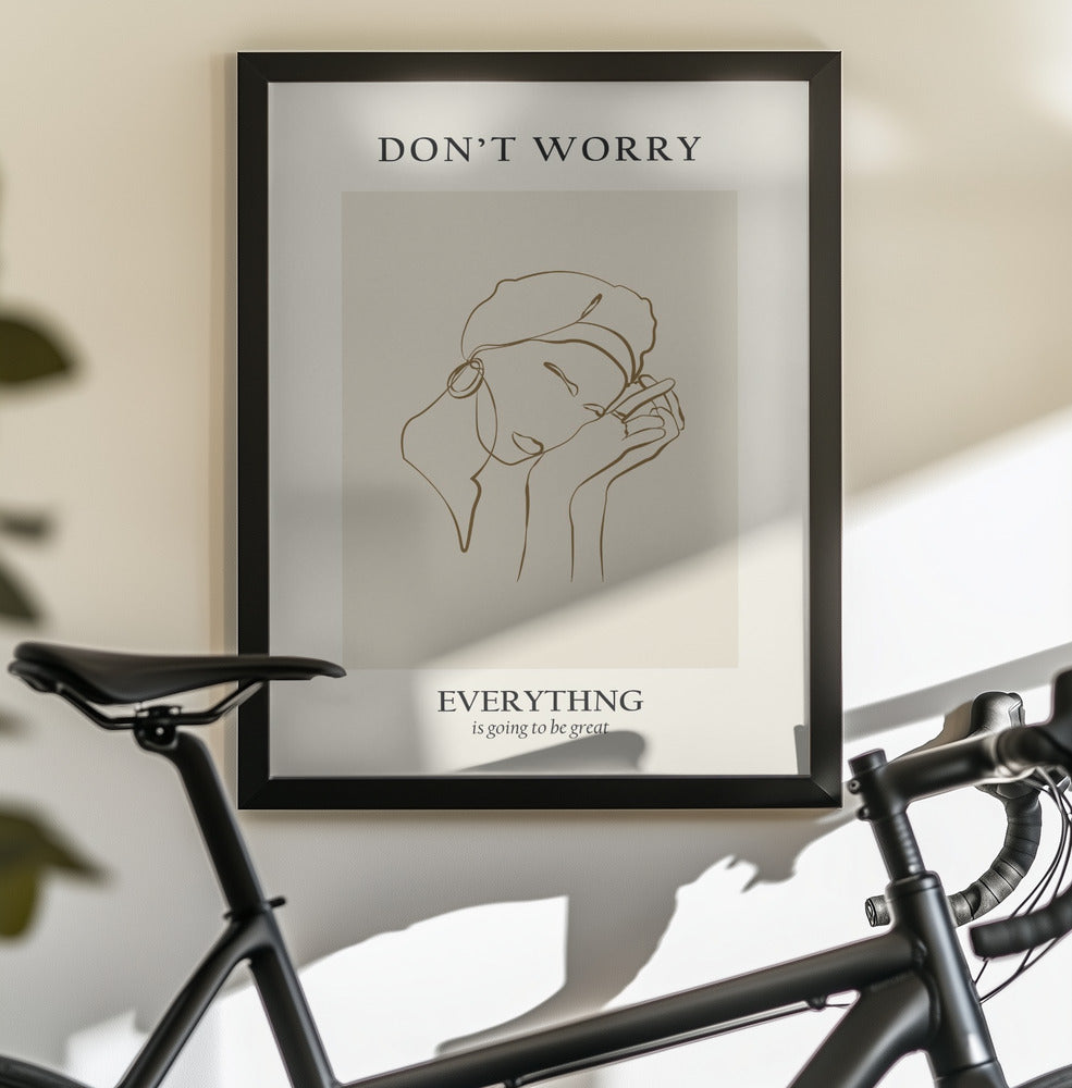 Modern line portrait - Poster / Art Print - interiör