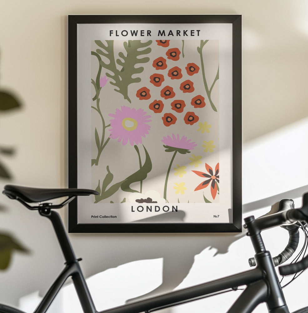 Flower Market London - Poster / Art Print - interiör