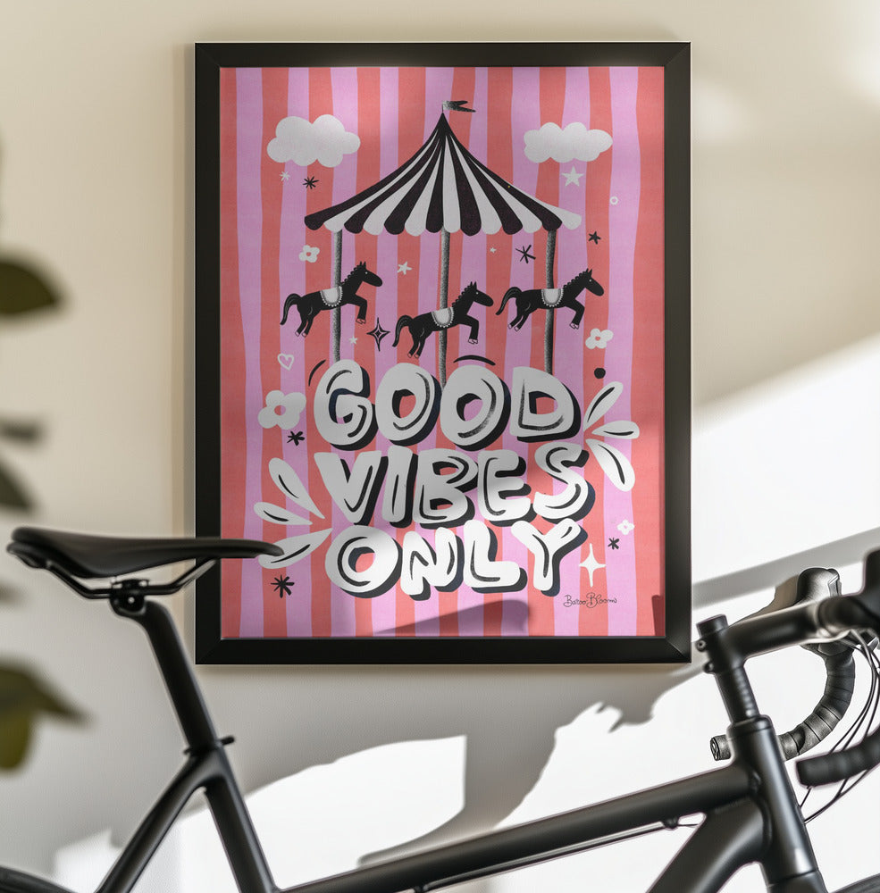 Carousel Good Vibes Only - Poster / Art Print - interiör