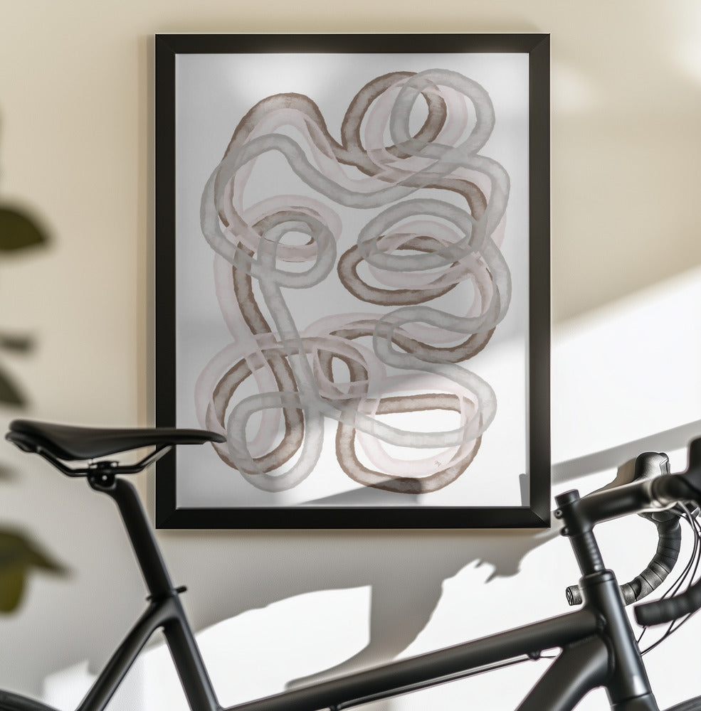 Abstract Mocha Highway - Poster / Art Print - interiör